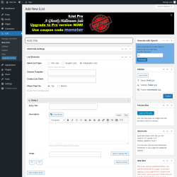 Page screenshot: iList &rarr; New iList
