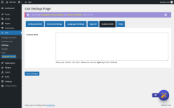 Page screenshot: iList → Settings → Custom CSS