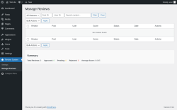 Page screenshot: Review System &rarr; Manage Reviews