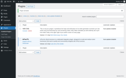 Page screenshot: Plugins ‹ Test site — WordPress