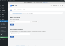 Page screenshot: Code Snippets → Tools