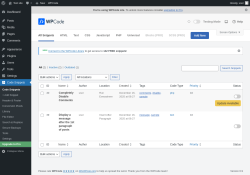 Page screenshot: Code Snippets