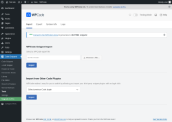Page screenshot: Code Snippets &rarr; Tools