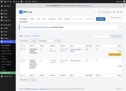 Page screenshot: Code Snippets