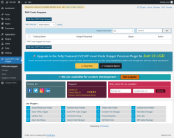 Page screenshot: Insert PHP Code Snippet