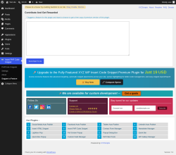 Page screenshot: Insert PHP Code Snippet &rarr; Suggest a Feature