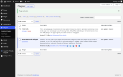 Page screenshot: Plugins &lsaquo; Test site &mdash; WordPress