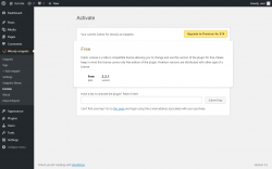 Page screenshot: Woody snippets &rarr; License