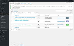 Page screenshot: Woody snippets