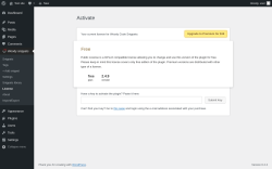 Page screenshot: Woody snippets &rarr; License
