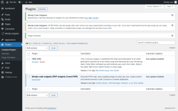 Page screenshot: Plugins &lsaquo; Test site &mdash; WordPress