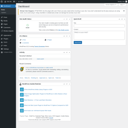 Page screenshot: Dashboard ‹ Test site — WordPress
