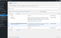 Page screenshot: Plugins ‹ Test site — WordPress
