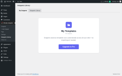Page screenshot: Woody snippets &rarr; Snippets Library
