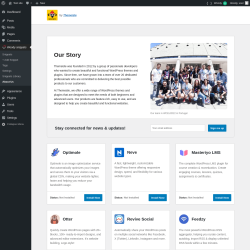 Page screenshot: Woody snippets &rarr; About Us