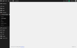 Page screenshot: Woody snippets &rarr; + Add Snippet