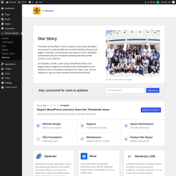 Page screenshot: Woody snippets &rarr; About Us