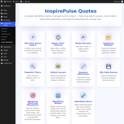 Page screenshot: InspirePulse Quotes &rarr; About InspirePulse