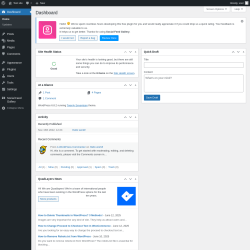 Page screenshot: Dashboard ‹ Test site — WordPress