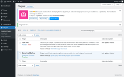 Page screenshot: Plugins ‹ Test site — WordPress