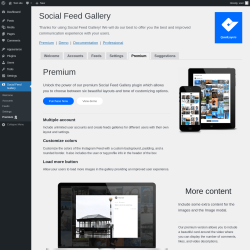 Page screenshot: Social Feed Gallery → Premium 