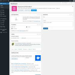 Page screenshot: Dashboard &lsaquo; Test site &mdash; WordPress
