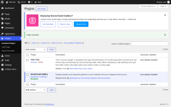 Page screenshot: Plugins &lsaquo; Test site &mdash; WordPress