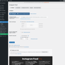 Page screenshot: Instagram Feed &rarr; Facebook Feed &rarr; 1. Configure