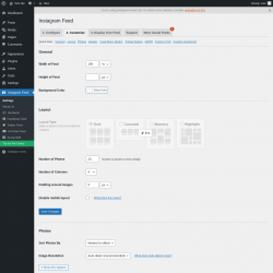 Page screenshot: Instagram Feed &rarr; 2. Customize