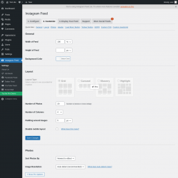 Page screenshot: Instagram Feed &rarr; 2. Customize