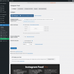 Page screenshot: Instagram Feed &rarr; Facebook Feed &rarr; 1. Configure