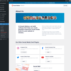 Page screenshot: Instagram Feed &rarr; About Us