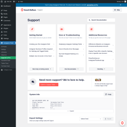 Page screenshot: Instagram Feed &rarr; Support