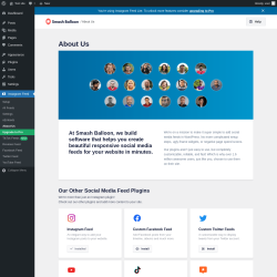 Page screenshot: Instagram Feed &rarr; About Us