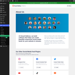 Page screenshot: Instagram Feed &rarr; About Us