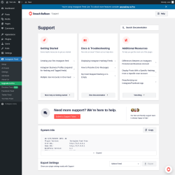 Page screenshot: Instagram Feed &rarr; Support
