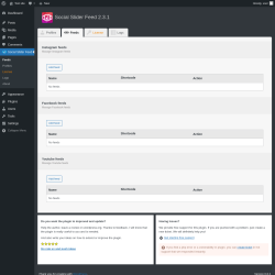 Page screenshot: Social Slider Feed