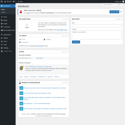 Page screenshot: Dashboard ‹ Test site — WordPress