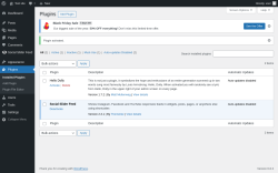 Page screenshot: Plugins ‹ Test site — WordPress