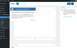 Page screenshot: Widgets &lsaquo; Test site &mdash; WordPress