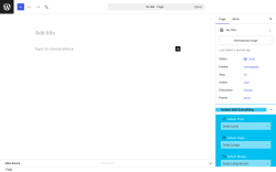 Page screenshot: Add Page &lsaquo; Test site &mdash; WordPress