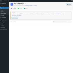 Page screenshot: Media &rarr; Instant Images