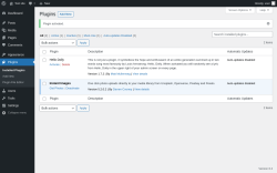 Page screenshot: Plugins &lsaquo; Test site &mdash; WordPress