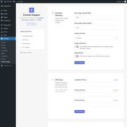 Page screenshot: Settings &rarr; Instant Images