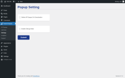 Page screenshot: Insant Popups &rarr; Settings
