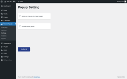 Page screenshot: Insant Popups &rarr; Settings
