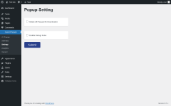 Page screenshot: Insant Popups &rarr; Settings