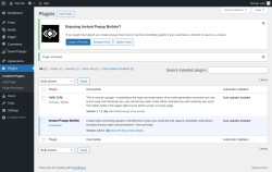 Page screenshot: Plugins &lsaquo; Test site &mdash; WordPress