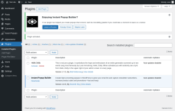 Page screenshot: Plugins &lsaquo; Test site &mdash; WordPress