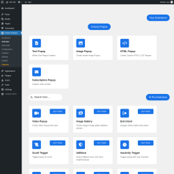 Page screenshot: Instant Popups &rarr; Add New